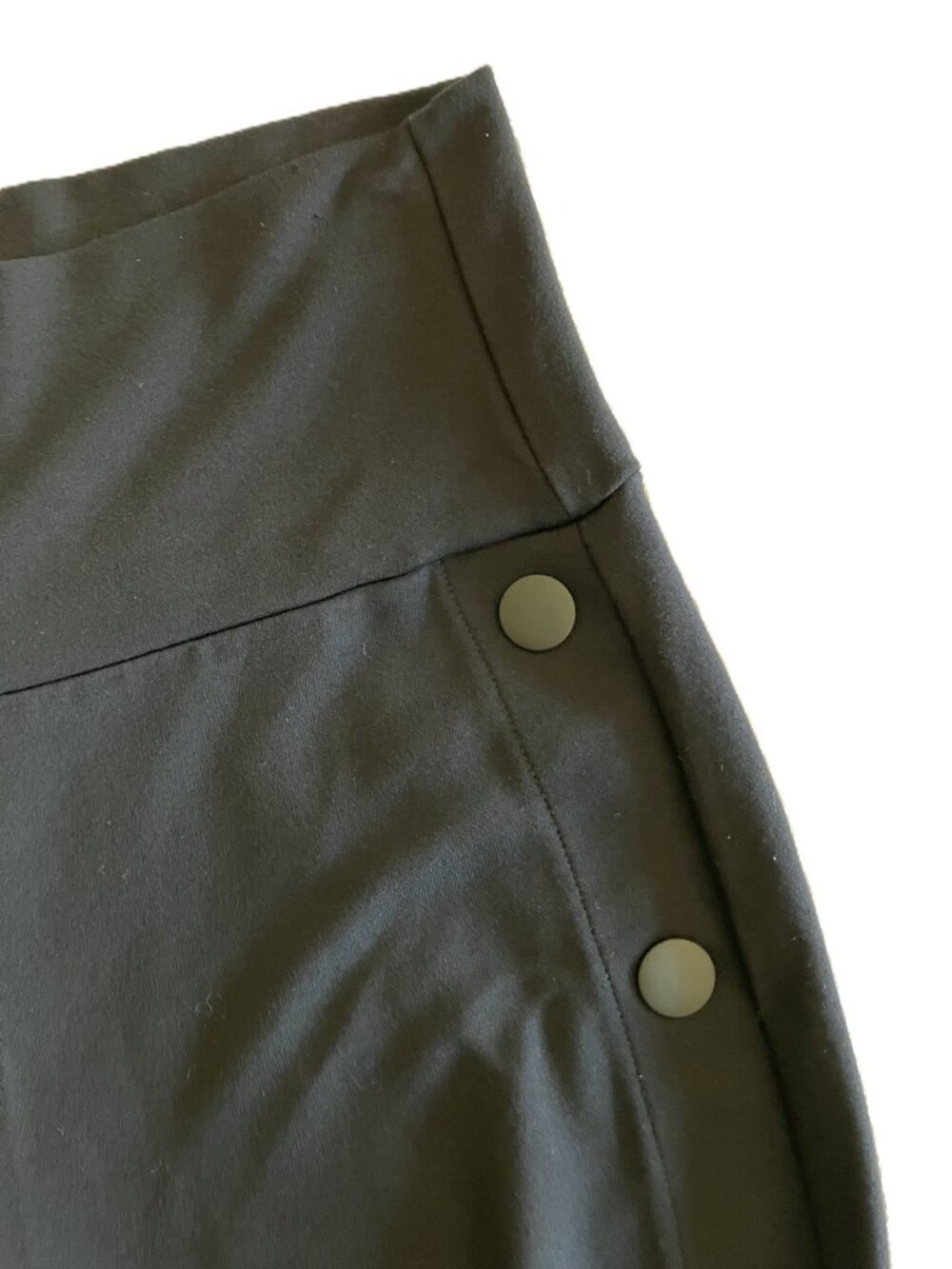 Cabi Black Snap Button Side Vent Wide Leg Knit Pants Medium Style 5867 - Picture 6 of 15